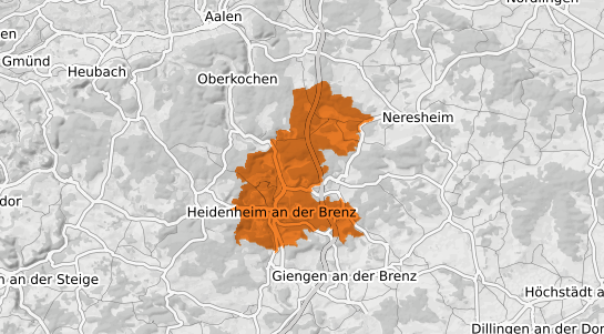 Mietspiegelkarte Heidenheim an der Brenz